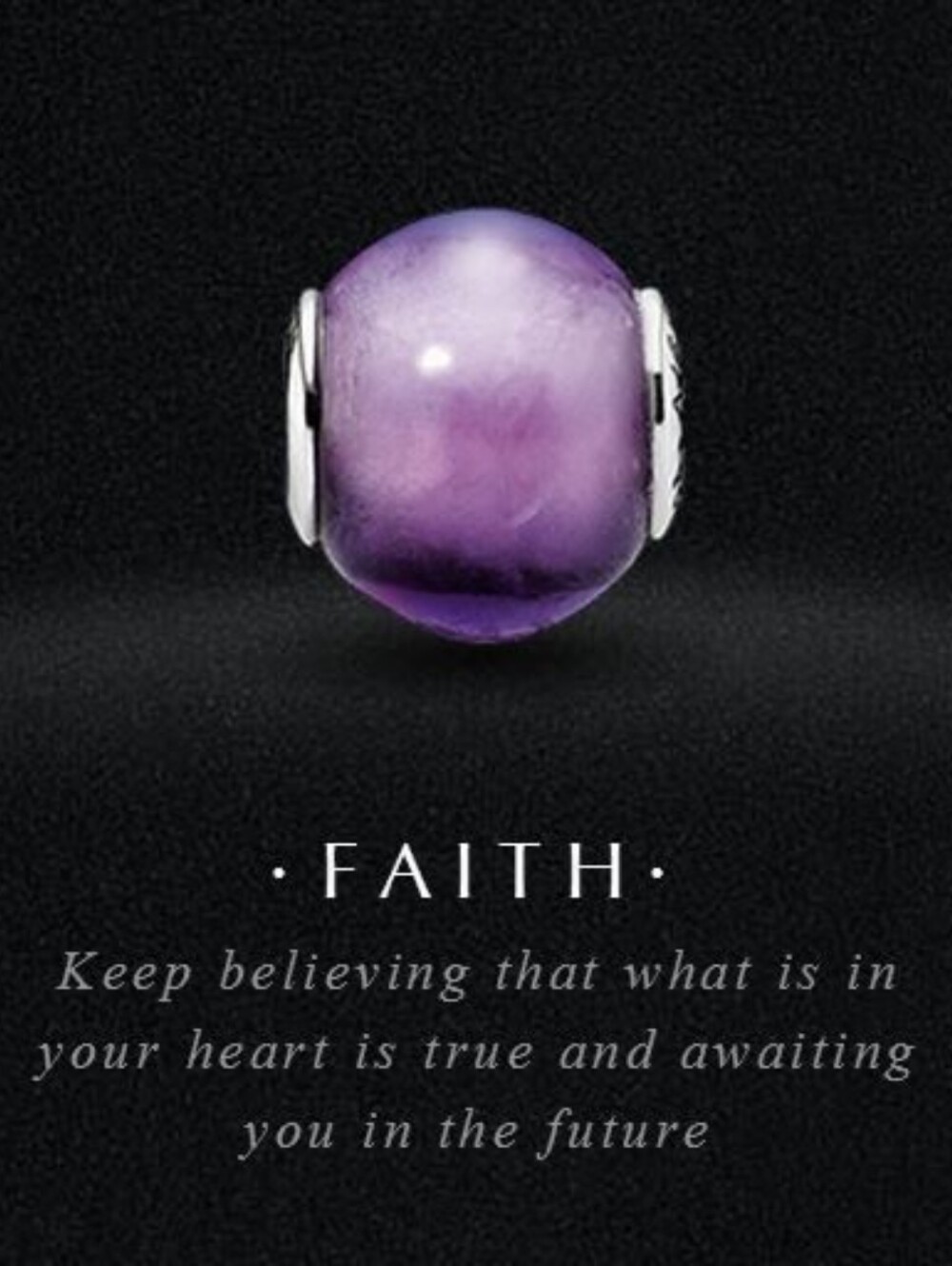 Pandora Essence Faith Charm With Synthetic Amethyst
